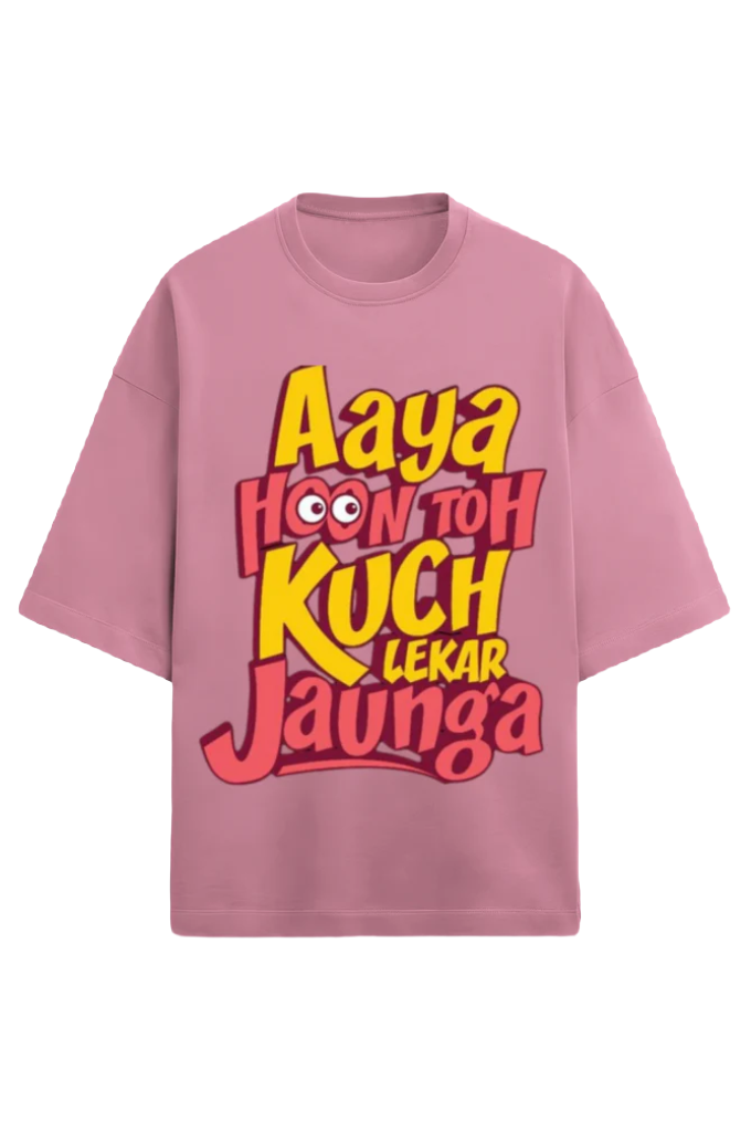 Unisex Oversize Terry T-Shirt_Aaya Hoon Toh_Memes Collection