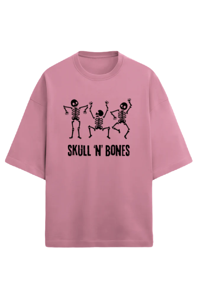 Unisex Terry Oversized T-Shirt_Skull n Bones