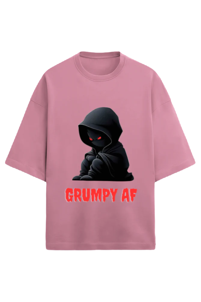 Unisex Terry Oversized T-Shirt_Grumpy Ghost