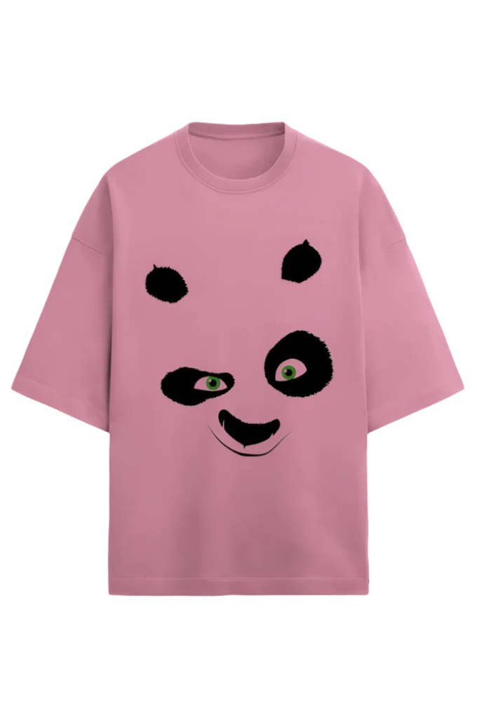 Unisex Oversize Terry T-Shirt_Panda Face