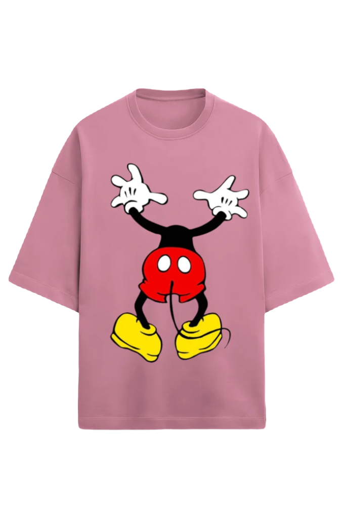 Unisex Oversized Terry T-Shirt_Mickey Looking