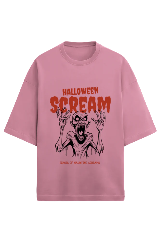 Unisex Oversize Terry T-Shirt_Scream