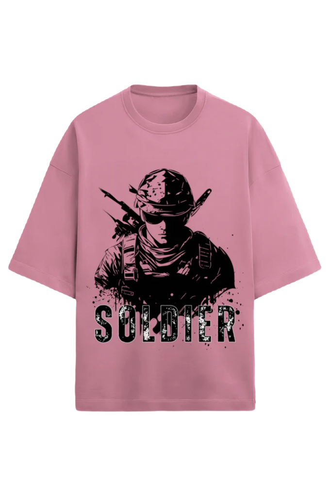 Unisex Terry Oversized T-Shirt_Soldier Front