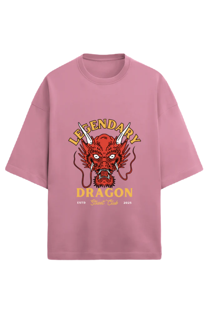 Unisex Oversize Terry T-Shirt_Legendary Dragon