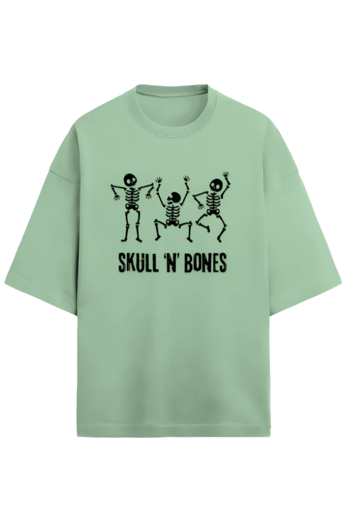 Unisex Terry Oversized T-Shirt_Skull n Bones