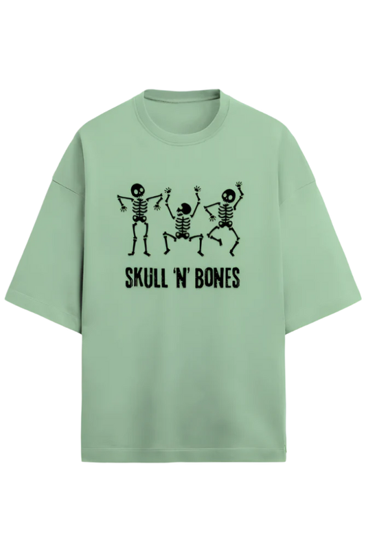 Unisex Terry Oversized T-Shirt_Skull n Bones