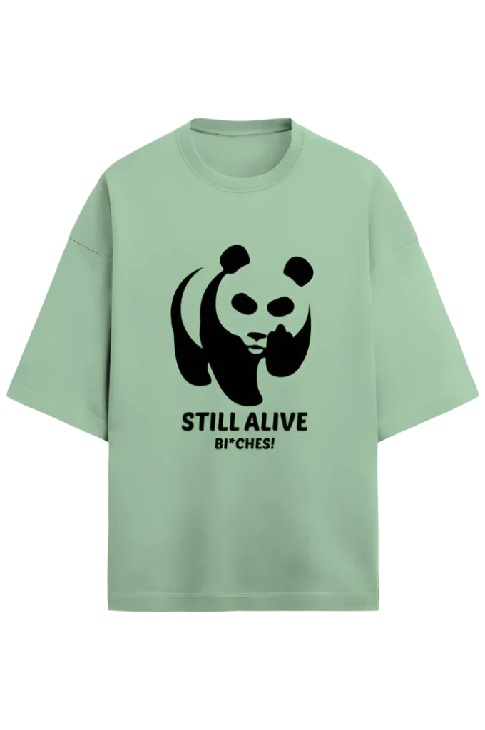 Unisex Terry Oversized T-Shirt_Rude Panda