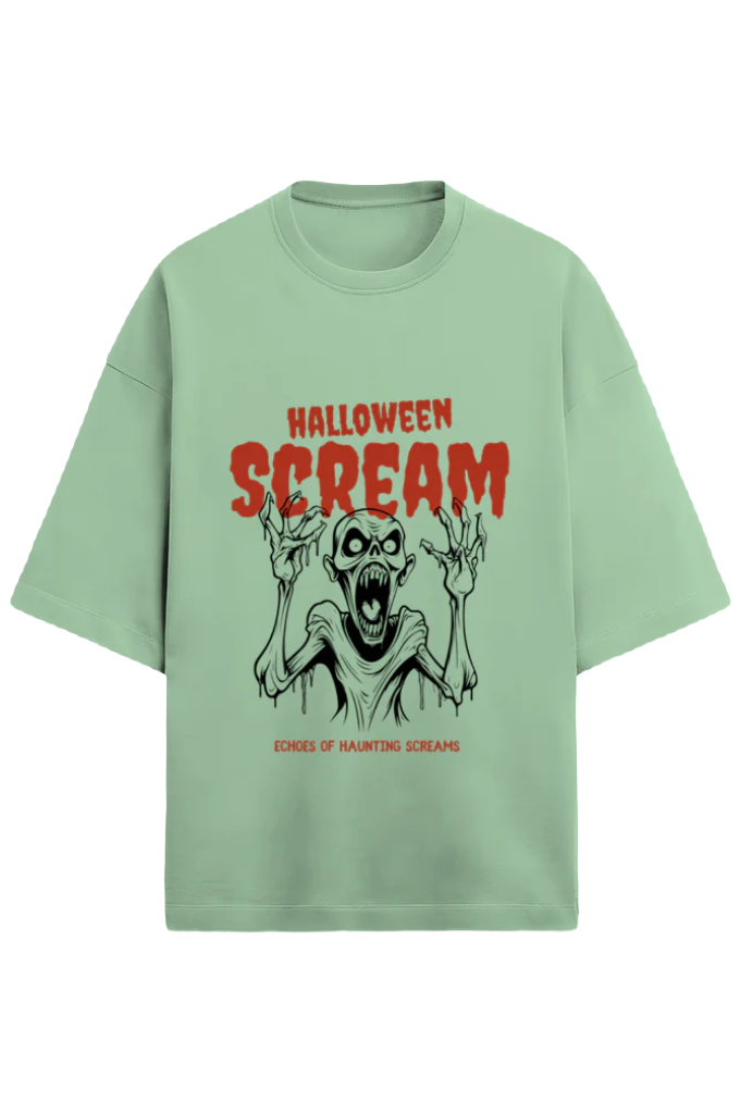 Unisex Oversize Terry T-Shirt_Scream