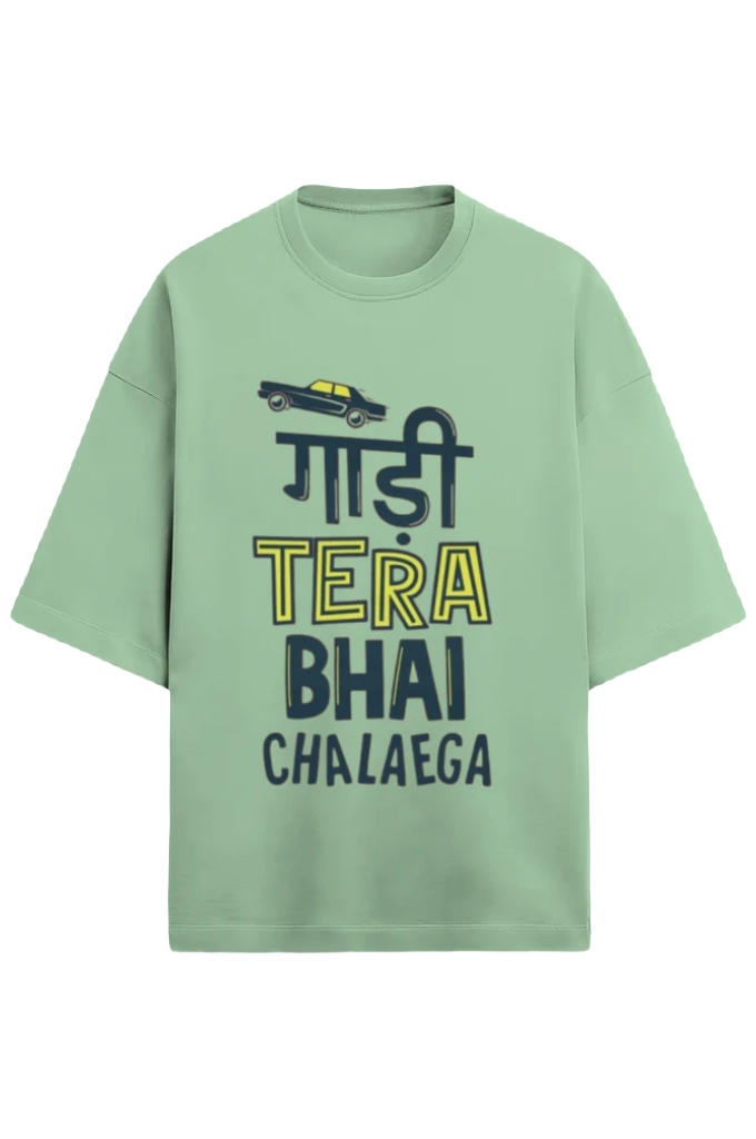 Unisex Oversize Terry T-Shirt_Gaadi Tera_Memes Collection