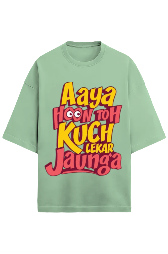 Unisex Oversize Terry T-Shirt_Aaya Hoon Toh_Memes Collection