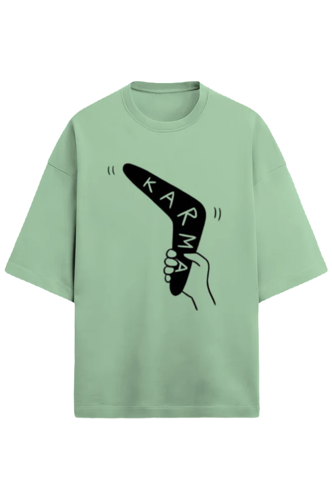 Unisex Oversize Terry T-Shirt_Karma Boomerang