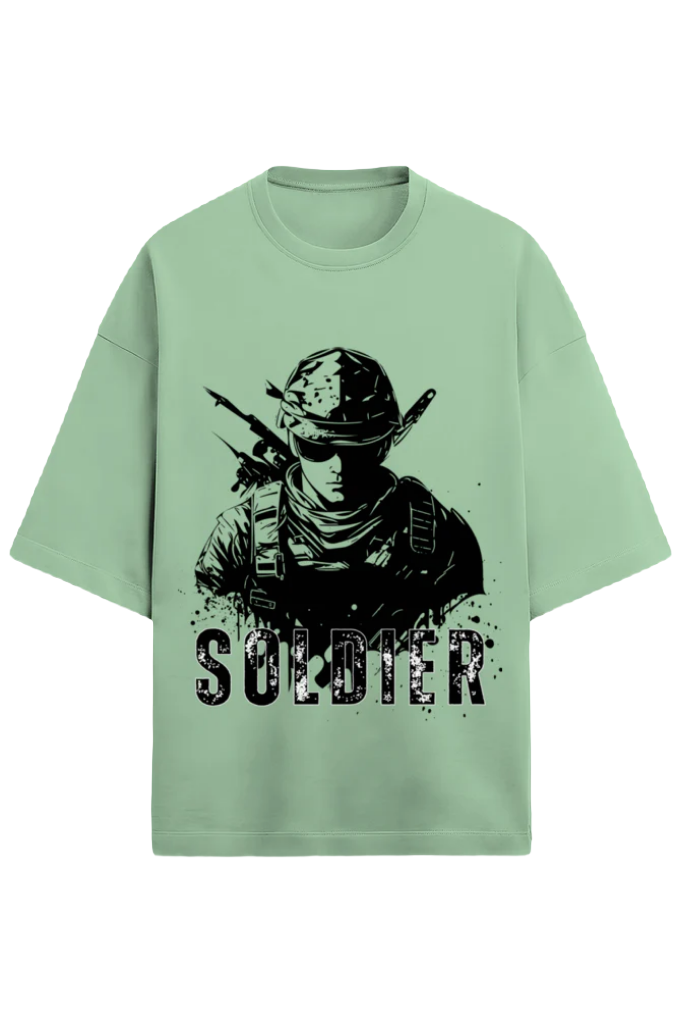 Unisex Terry Oversized T-Shirt_Soldier Front