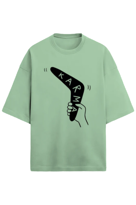 Unisex Oversize Terry T-Shirt_Karma Boomerang