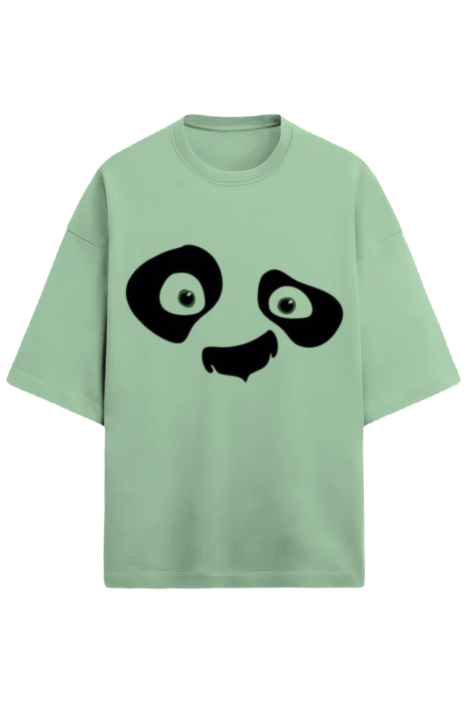 Unisex Oversize Terry T-Shirt_Panda Face