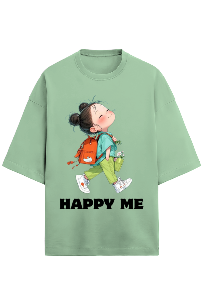 Women Oversized T-Shirt_Happy Me