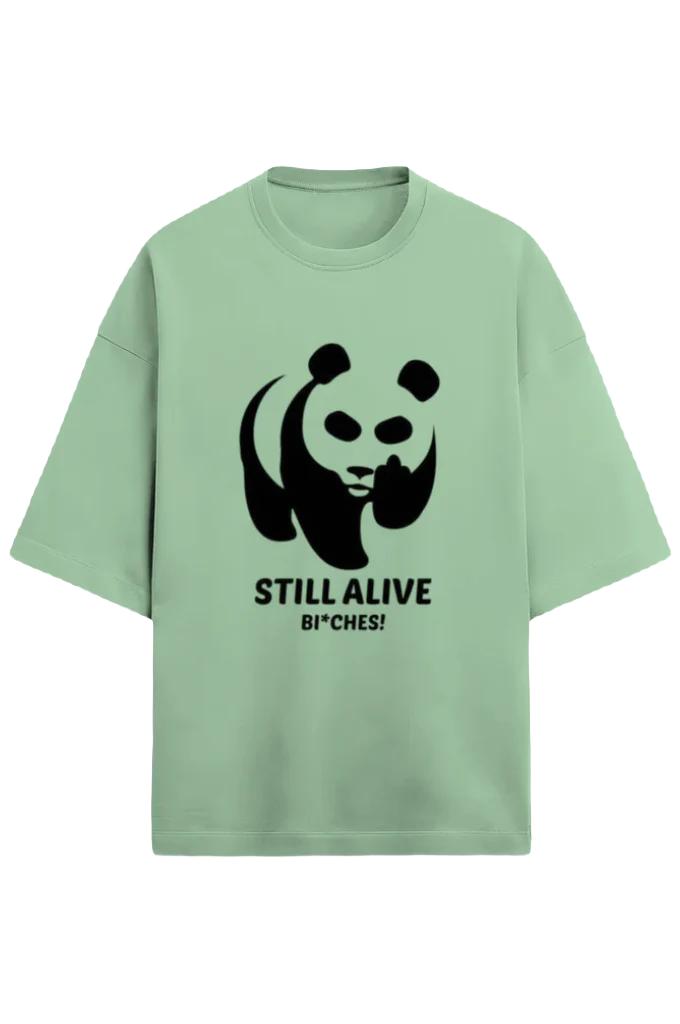 Unisex Terry Oversized T-Shirt_Rude Panda