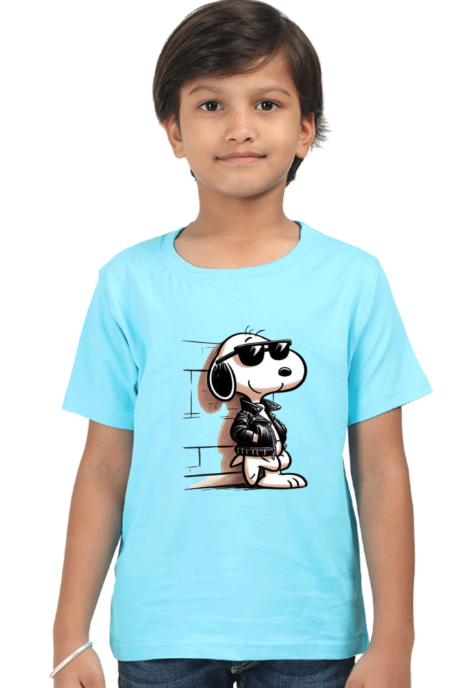 Boy Round Neck Half Sleeve_Snoopy