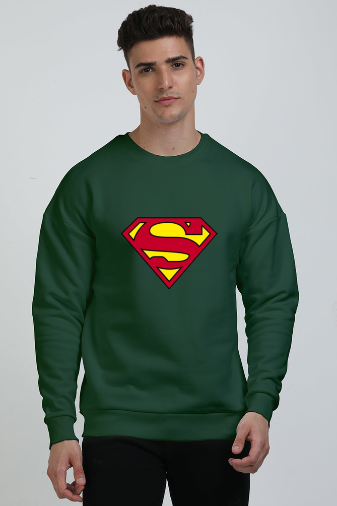 Men's Oversized Sweatshirts_Superman Logo