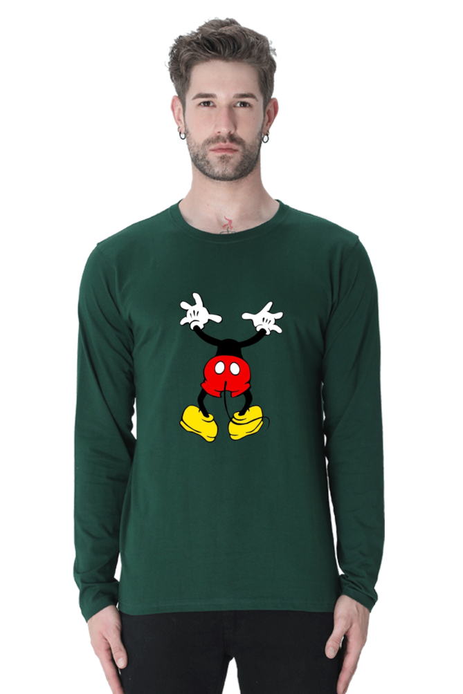 Men's Round Neck Full Sleeve_Peeping Mickey