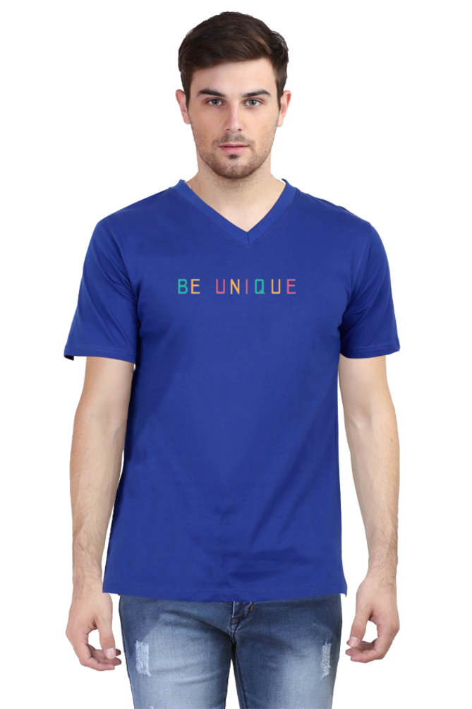 Men's V Neck Half Sleeve T-Shirt_Be Unique