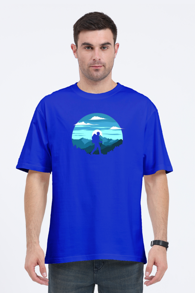 Men's Oversize Half Sleeve T-Shirt_Hiking