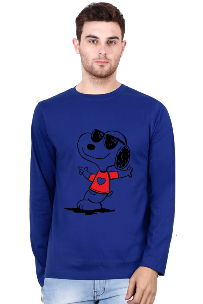 Men's Round Neck Full Sleeve_Red Snoopy