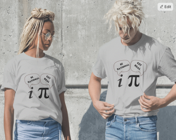 Unisex Oversized Standard T-Shirt - Real Vs Imaginary - Image 3