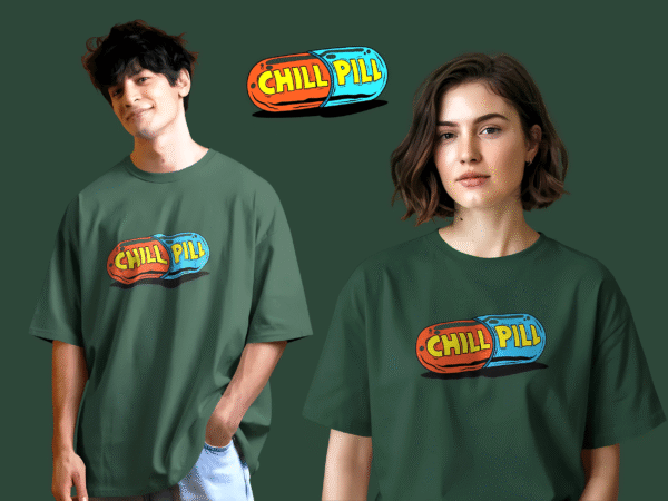 Unisex Oversized Classic T-Shirt - Chill Pill - Image 11