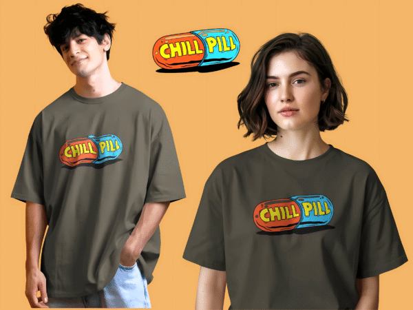 Unisex Oversized Classic T-Shirt - Chill Pill - Image 10