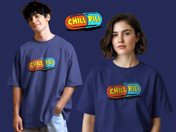Unisex Oversized Classic T-Shirt - Chill Pill - Image 7